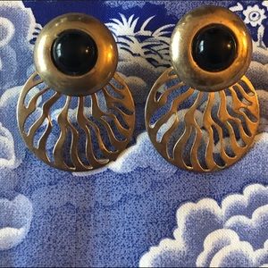 Vintage brass earrings. They look like Ann Kline, but I’m not sure